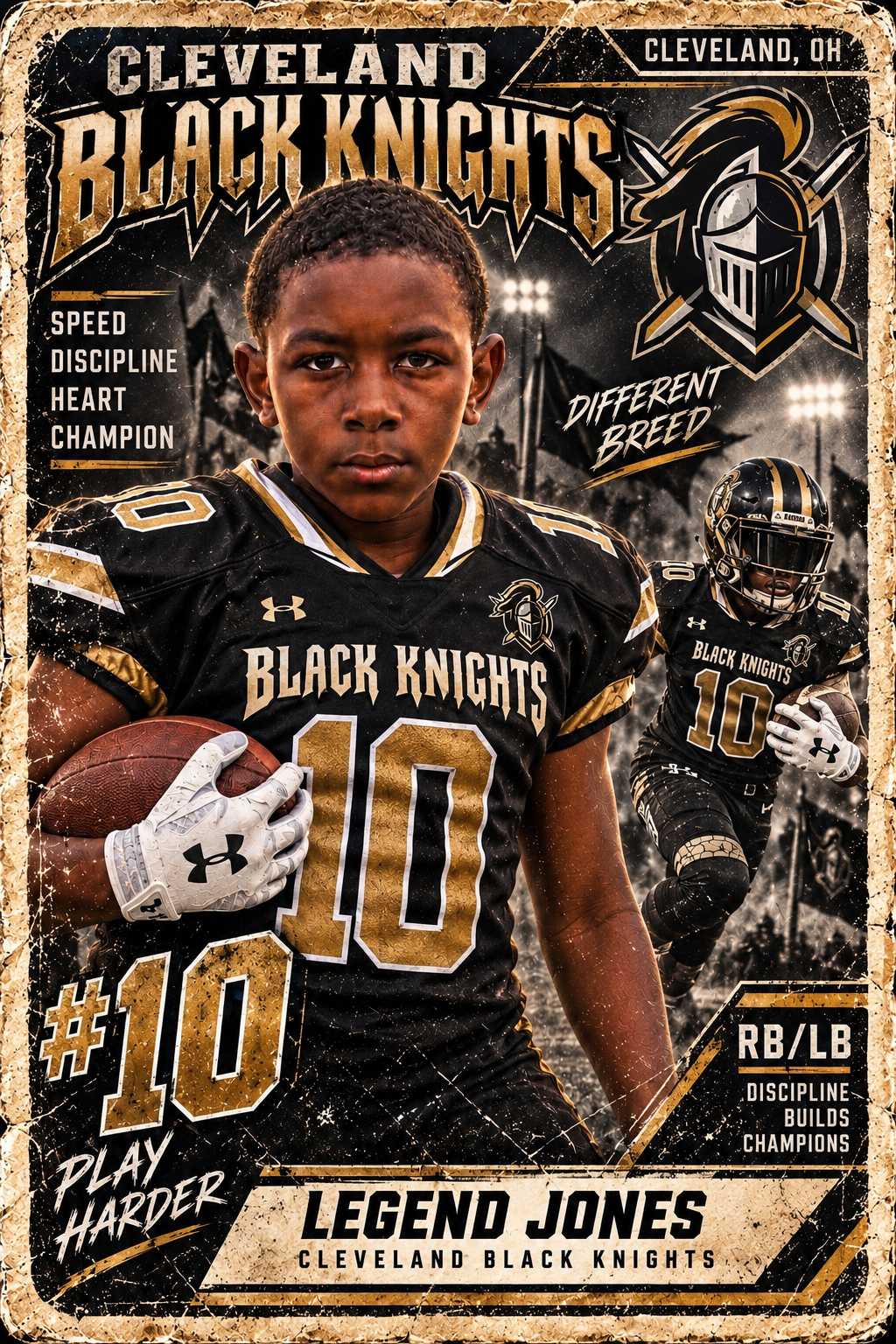 Legend Jones, Cleveland Black Knights player number 10