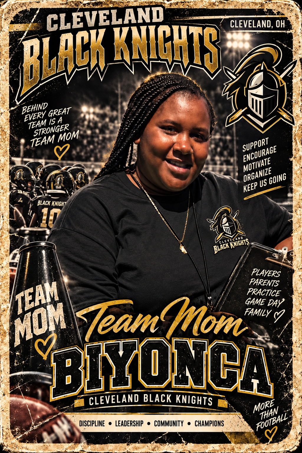Biyonca Fuller, Cleveland Black Knights team mom and manager